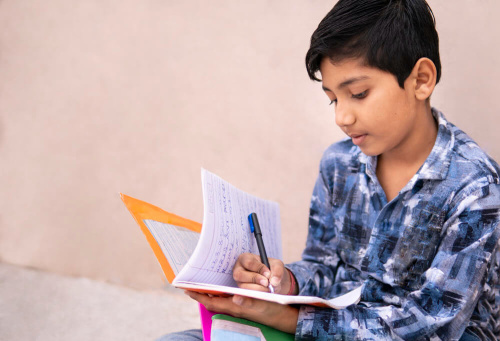 Young Student doing Calculation