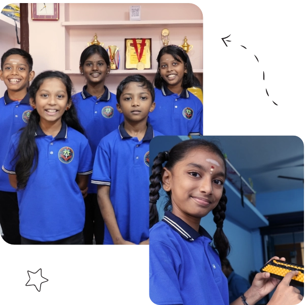 Chilldren Learning Abacus